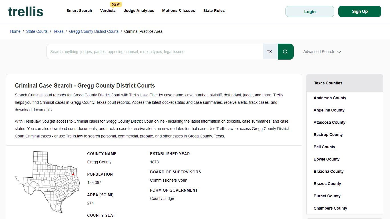 Criminal Case Search - Gregg County District Courts